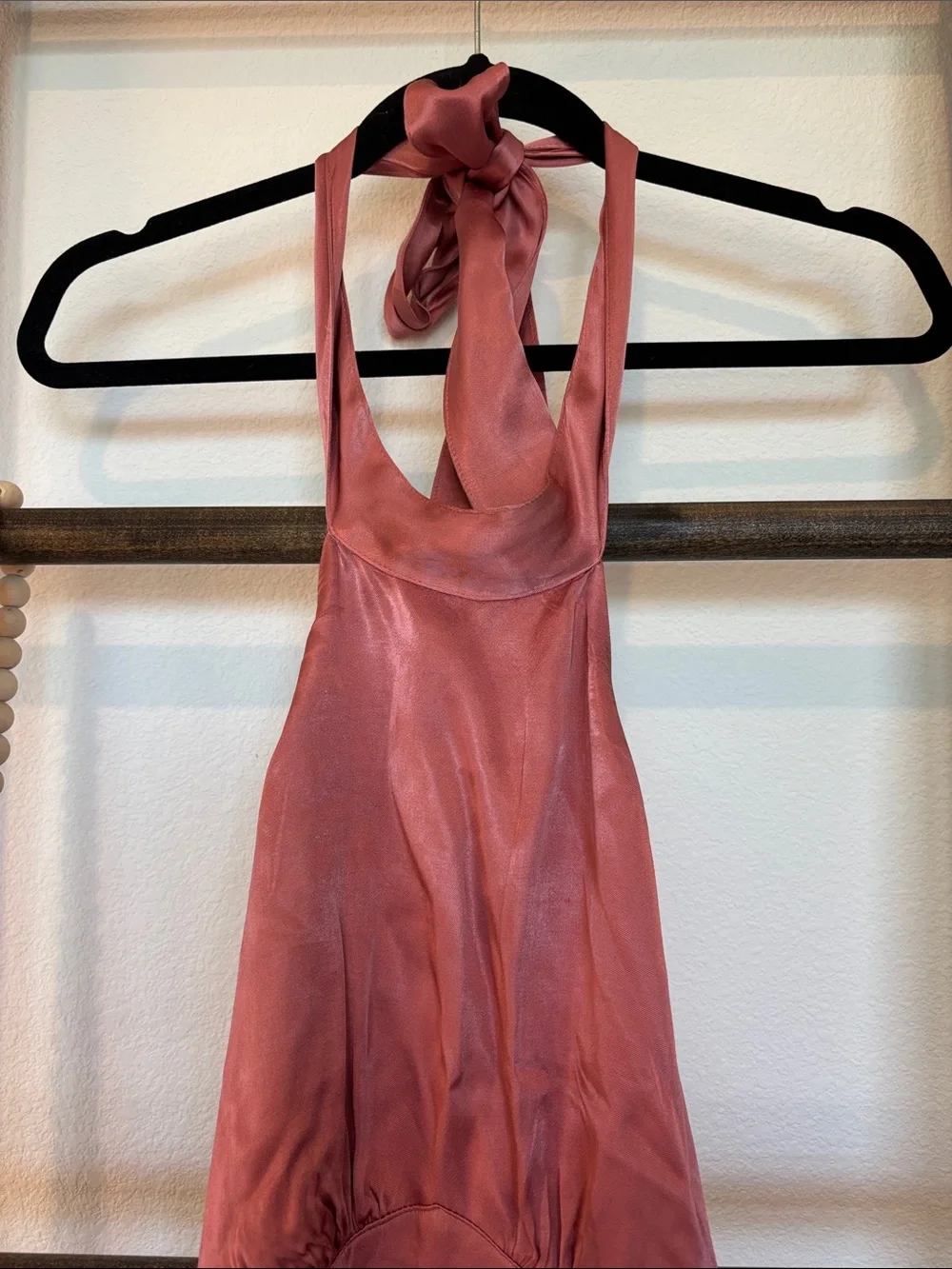 Abercrombie & Fitch Dusty Rose Halter Maxi Dress